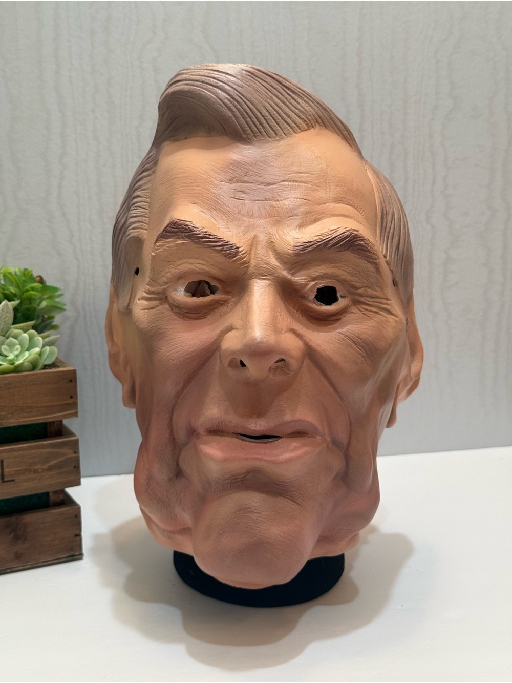 Vintage 2002 Disguise Donald Rumsfeld Mask Political Halloween Costume Purge